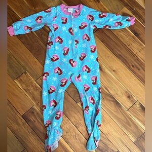 DISNEY 4T ✨ Y2K the little mermaid Ariel Blue and Pink Kids One Piece Pajama